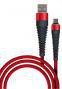 фото Кабель BoraSCO (50184) Fishbone USB-C, 1 м, 3A, красный