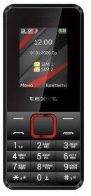 Телефон teXet TM-207, черный/красный