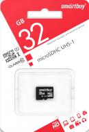 Карта памяти MicroSDHC 32Gb SmartBuy class 10 без адаптера