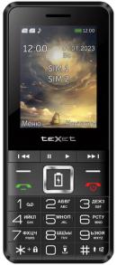 Телефон teXet TM-215, черный/красный