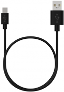 Кабель Maxvi (MC-02) USB-C, 1м, 2A, черный