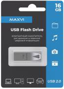 Флешка Maxvi MK2 16 ГБ (FD16GBUSB20C10MK2), серебристый