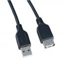 Кабель Perfeo USB - A(m) - USB - A(f), (U4505), 5 м, черный