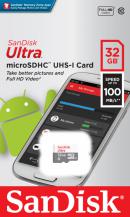 Карта памяти MicroSDHC 32Gb SanDisk Ultra 100Mb/s б/ад
