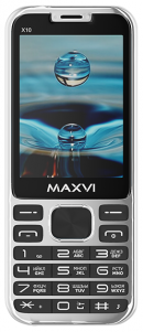 Телефон MAXVI X10, серебристый