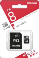 Карта памяти MicroSDHC 8Gb SmartBuy class 10