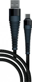 Кабель BoraSCO (38503) Fishbone USB-C 1 м 3A черный