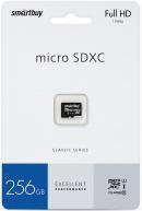 Карта памяти SmartBuy microSDXC 256 ГБ Class 10, UHS-I U1, R/W 90/67 МБ/с