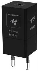 Сетевое зарядное устройство Hiper (HP-WC002) USB-C 25Вт PD/QC, черный