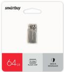 Флешка SmartBuy MU30 Metal 64 ГБ USB 2.0, серебристый