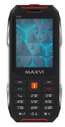 Телефон MAXVI T101, 2 SIM, черный/красный