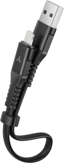 Кабель Accesstyle (AL24-TF30) Lightning 8-pin, 2.4 A, 0.3 м, черный
