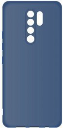 Чехол силиконовый с микрофиброй BoraSCO Soft Touch iPhone 14 Plus, синий