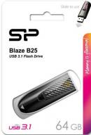Флешка Silicon Power Blaze B25 64 ГБ, черный