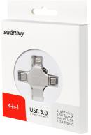 Флешка SmartBuy MC15 Metal Quad USB 3.0 128 ГБ, серебристый