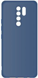 Чехол силиконовый с микрофиброй BoraSCO Soft Touch iPhone 14 Pro Max, синий