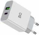 Сетевое зарядное устройство BQ Charger 20W2A01 (2 ports Type-C + USB, PD+QC3.0, 20W), белый