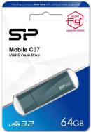 Флешка Silicon Power Mobile C07 64 ГБ, USB 3.0, темно-синий