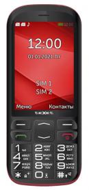 Телефон teXet TM-B409, черный/красный