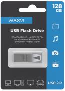 Флешка Maxvi MK2 128 ГБ (FD128GBUSB20C10MK2), серебристый