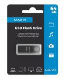 Флешка Maxvi MK 64 ГБ (FD64GBUSB20C10MK), темно-серый