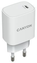Зарядное устройство Canyon H-20W02 (USB-C, 20Вт PD), белый