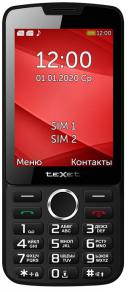 Телефон teXet TM-308, черный/красный