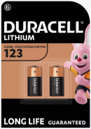 Батарейка Duracell Lithium CR123 в блистере 2 штуки