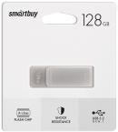 Флешка SmartBuy M1 Metal USB 3.0, 128 ГБ, серебристый