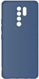 Чехол силиконовый с микрофиброй BoraSCO Soft Touch iPhone 14 Pro, синий