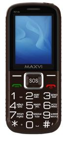 Телефон MAXVI B21 DS, коричневый