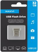 Флешка Maxvi MM 32 ГБ (FD32GBUSB20C10MM), серебристый