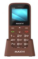 Телефон MAXVI B100DS, коричневый