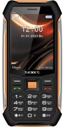 Телефон teXet TM-D412, 2 SIM, черный/оранжевый