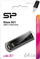 Флешка Silicon Power Blaze B21 64 ГБ, черный