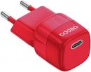 Сетевое зарядное устройство Deppa (11440) USB-C  PD mini GaN, 20 Вт, красный
