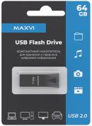 Флешка Maxvi MK2 64 ГБ (FD64GBUSB20C10MK2), темно-серый