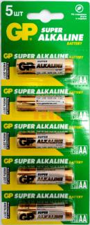 Батарейки GP SUPER R6/AA в ленте 5 штук