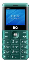Телефон BQ 2006 Comfort, зеленый/черный