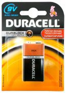 Батарейка Duracell 6LR61/6LF22/Крона в блистере 1 штука