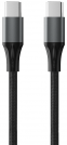 фото Кабель Accesstyle (CC30-F100M B) USB-C - USB-C, 3 A, QC, PD, 1 м, черный