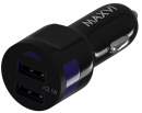 Автомобильное зарядное устройство Maxvi CCM-212 Plus M, 2.1A, 2 USB, кабель microUSB 0,5 м, черный