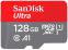 фото Карта памяти microSDXC SanDisk Ultra 128 ГБ Class 10, UHS-I, R 140 МБ/с, адаптер на SD
