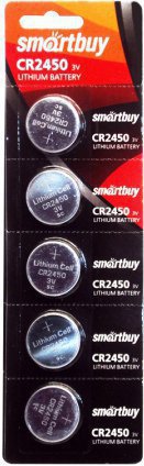 Батарейки Smartbuy CR2450 в блистере 5 штук
