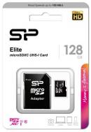 Карта памяти microSDXC Silicon Power Elite 128 ГБ Class 10, UHS-I, R/W 75/15 МБ/с, адаптер на SD