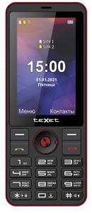 Телефон teXet TM-321, черный/красный