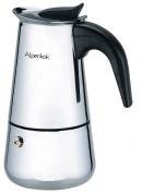 Гейзерная кофеварка Alpenkok AK-802, 330 мл, серебристый/черный
