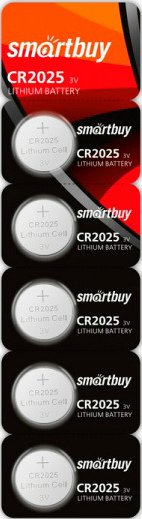 Батарейки Smartbuy CR2025 в блистере 5 штук