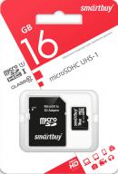 Карта памяти MicroSDHC 16Gb SmartBuy class 10