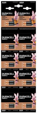 Батарейки Duracell R03/AAA в ленте 20 штук